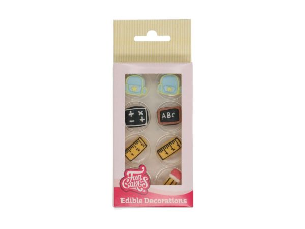 FunCakes Zuckerdekorationen Back to School, 8er Set