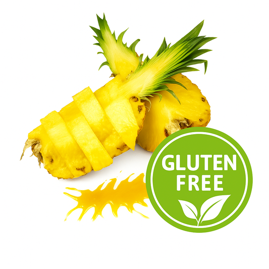 Aromapaste Ananas in transparenter Flasche – hochkonzentriertes Ananasaroma für Desserts, Eis und Backwaren.