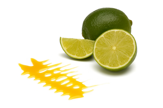 Aromapaste Limette – hochkonzentrierte Paste mit Limettensaft und Limettenöl für cremige Desserts, Eis und Gebäck.
