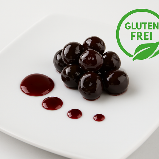 Fläschchen mit intensiver Amarena-Aromapaste – verführerisches Kirscharoma für süße Kreationen wie Torten, Füllungen und Eis.glutenfrei