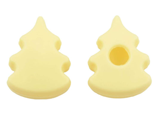 Pralinen-Hohlkörper „Weißer Tannenzauber“ – 1 Folie mit 42 Stück aus weißer Schokolade