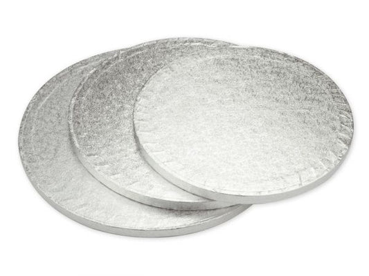 Cake-Masters Cakeboard rund 15cm silber einzeln in Folie