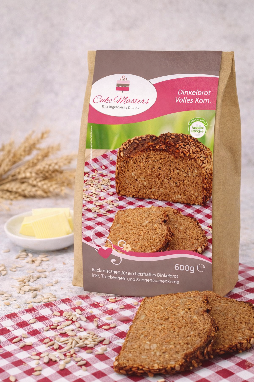 Cake-Masters Backmischung Dinkelbrot Volles Korn 600g