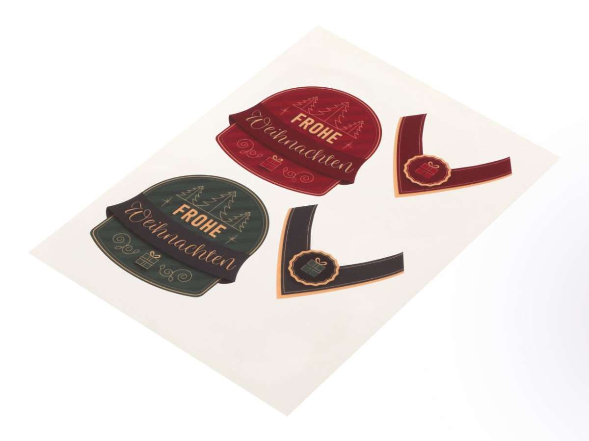 Fondantpapier-Etiketten „Festlicher Sektmoment“ – 2er-Set für Schokoladenflaschen