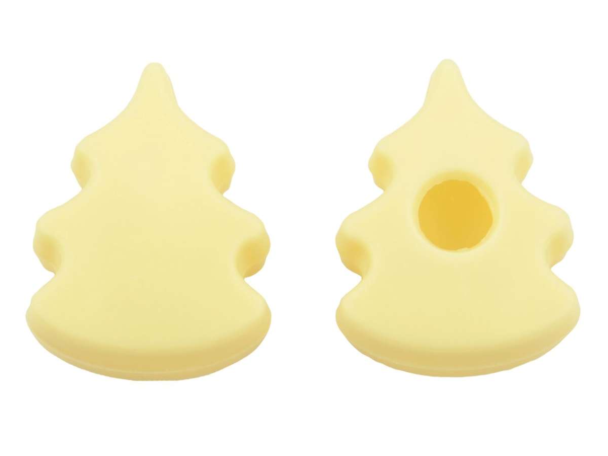 Pralinen-Hohlkörper „Weißer Tannenzauber“ – 1 Folie mit 42 Stück aus weißer Schokolade