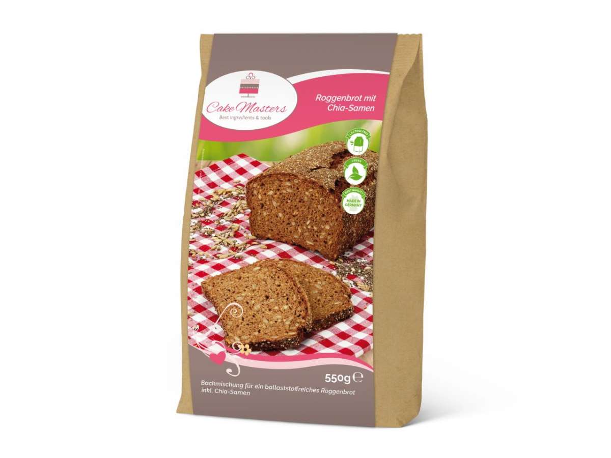 Cake-Masters Backmischung Roggenbrot mit Chia-Samen 550g